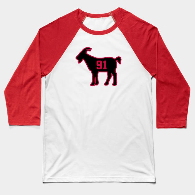 CHI GOAT - 91 - Red Baseball T-Shirt by KFig21